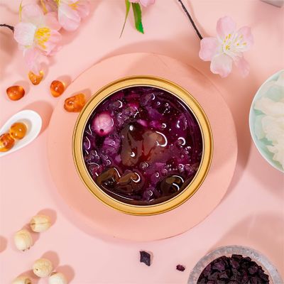 comprar Purple Sweet Potato Peach Gum Tremella Soup Light Dessert 168g 228g Fabricação em linha