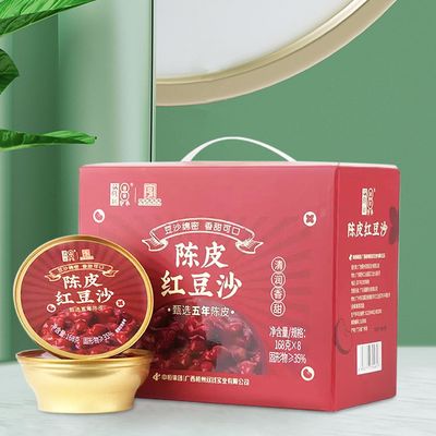 comprar Chenpi Red Bean Paste Red Bean Paste Instant Desertos tradicionais chineses com baixo teor de açúcar Desertos de ervas de feijão vermelho Fabricação em linha