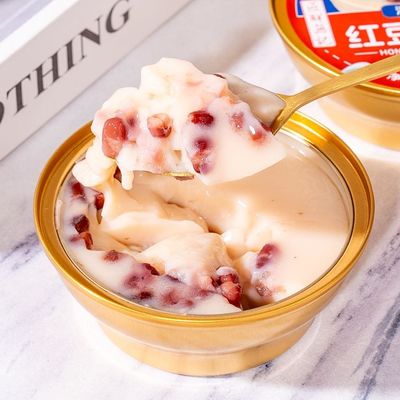 comprar Creme de feijão vermelho Duplo Creme de leite tradicional chinês sobremesa saudável doce doce de alta proteína pudim creme de leite asiático Fabricação em linha