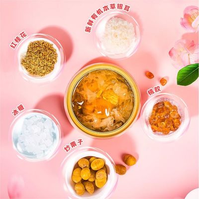 Bom preço Osmanthus Instant Chestnut Stewed Pêssego Goma Fungo Branco Sopa de sobremesa 168g on-line