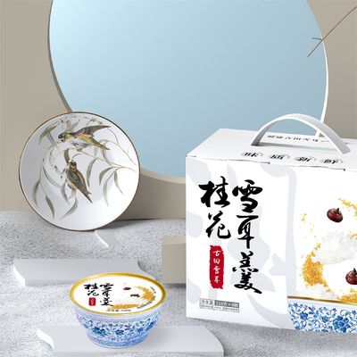 Bom preço Fungos Brancos de Ervas Chinas Tremella Dessert Pacote de Presente com Osmanthus Perfumado on-line