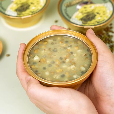 Bom preço Pandan Mung Bean Lotus Seed Jelly Drink 168g Suporta a Digestão Refresca o Corpo Pronto Rótulo Limpo para Comer Lanche de Ervas de Baixo Açúcar on-line