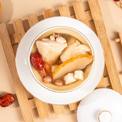 Bom preço Sopa de frango instantânea de ervas 500g Refeição saudável pronta para comer em saco de papel nutritivo Sopa chinesa OEM on-line